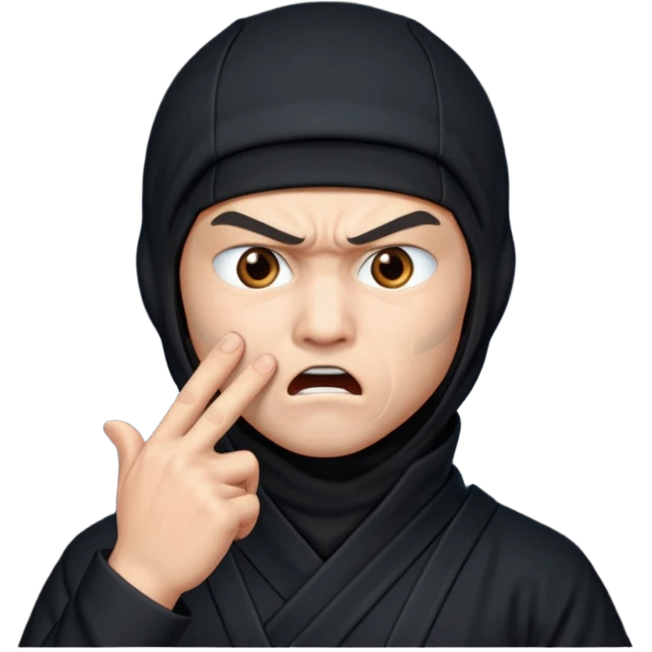 foto do Ninja ele mandando calar a boca emoji