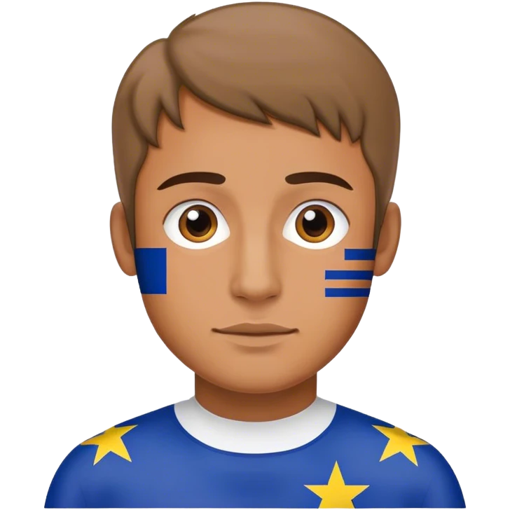 man with european union flag emoji