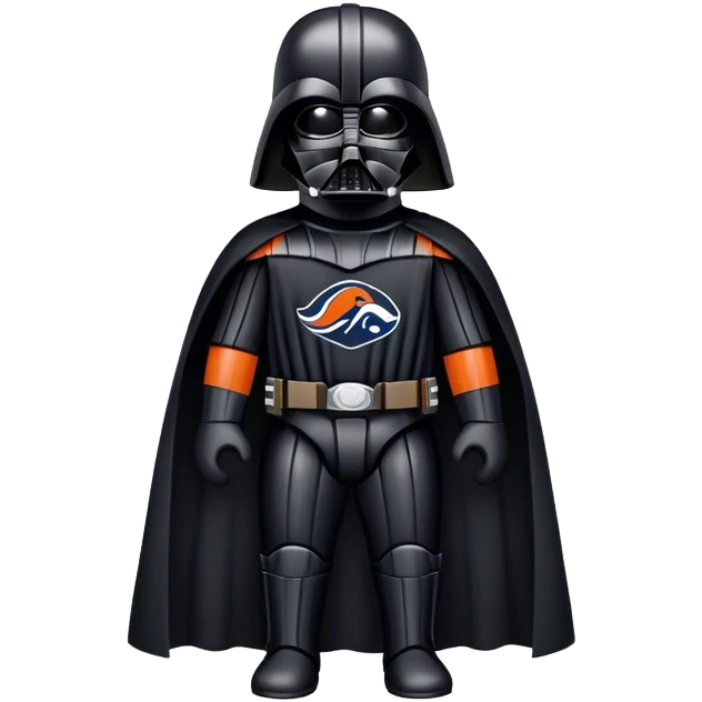 Darth Vader in a Denver Bronco jersey emoji