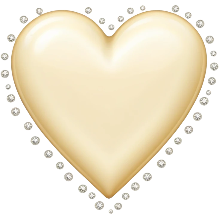 Cream heart with sparkles  emoji