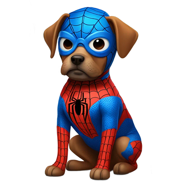 DOG in full SPIDER MAN emoji