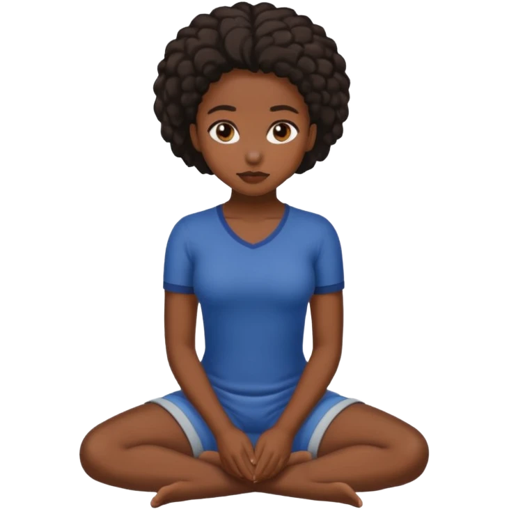 Black girl on her knees emoji