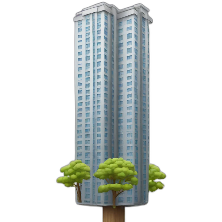 Tall building on a stick emoji