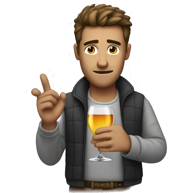guy saying no to alcohol emoji