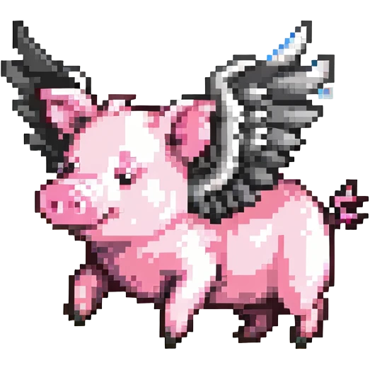 flying pig with wings emoji