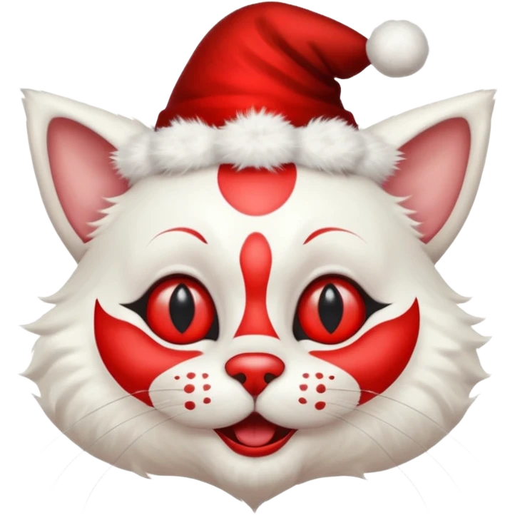 Cat clown with pointy hat, half body emoji