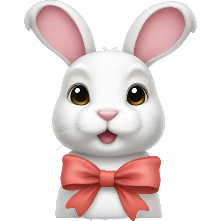 Bunny with a bow emoji