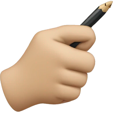 hand writes thoughts emoji