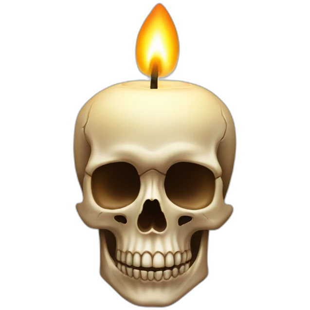 candle on the skull emoji