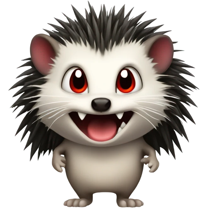 Vampire hedgehog emoji
