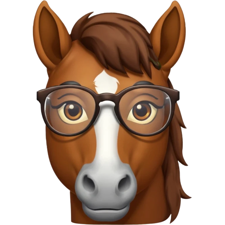 horse with glasses emoji