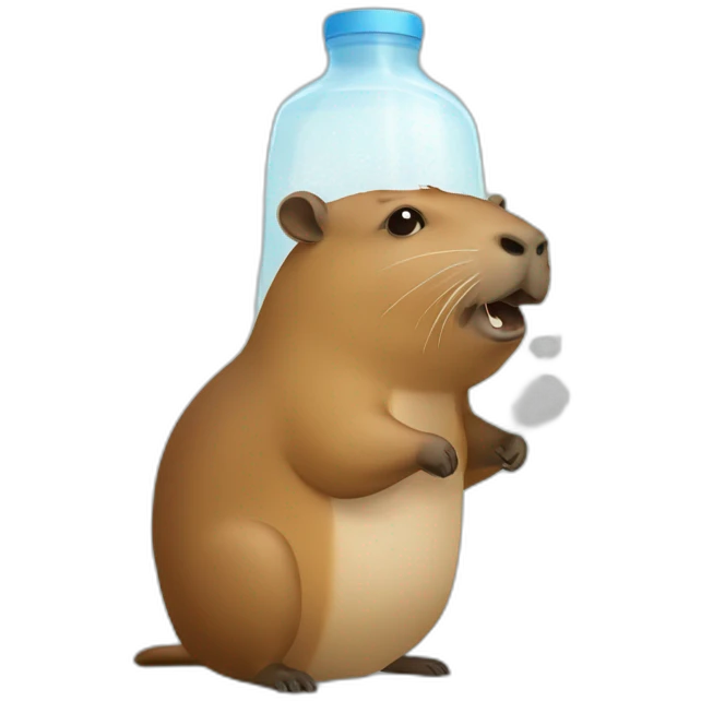 Capybara with Salt shaker emoji