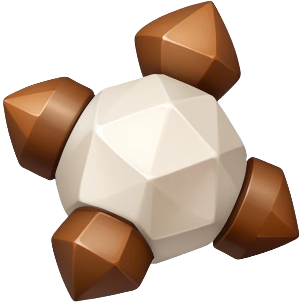 White rattle with  brown sketched trianles on it emoji