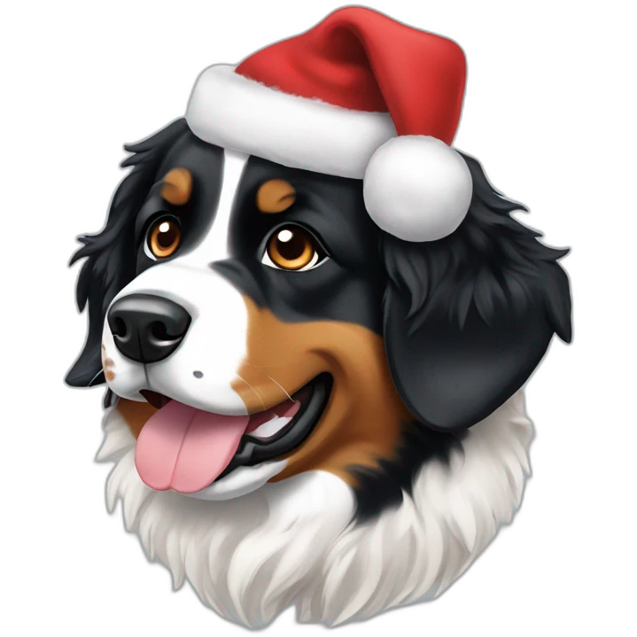 bernese mountaind dog christmas emoji
