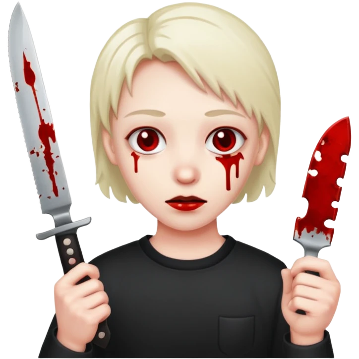 Blood knife killer emoji