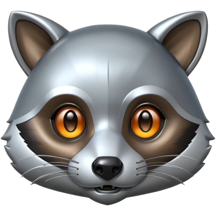 Robot racoon face emoji