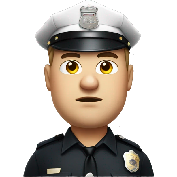 fat man as cop emoji