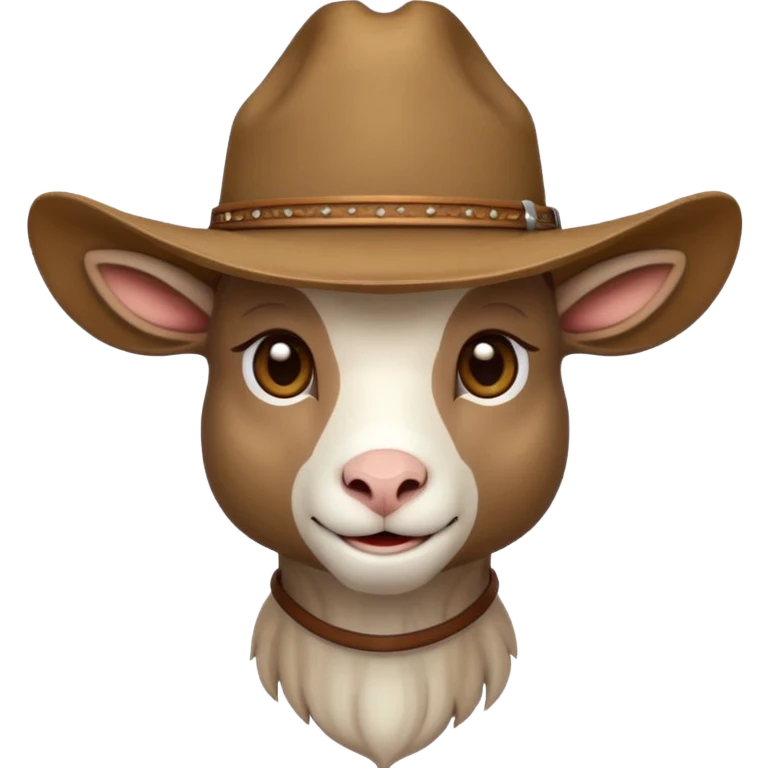 Goat with a cowboy hat emoji