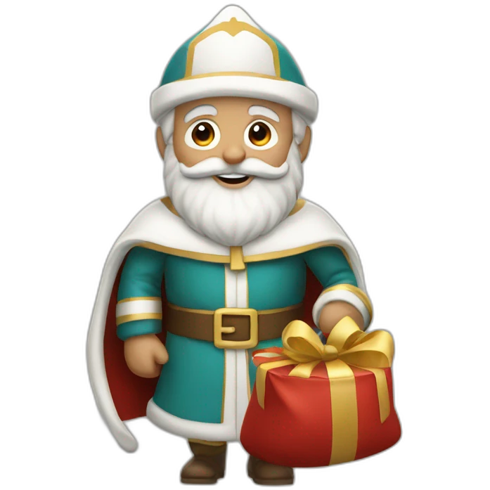Saint Nicholas is holding a bag of gifts emoji