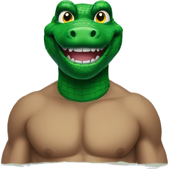 Gator in speedo emoji
