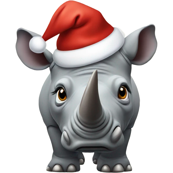 Christmas rhino emoji