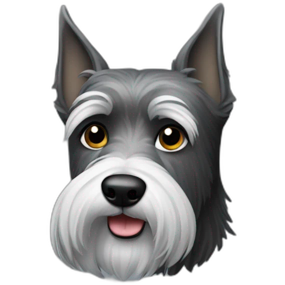 Grey and black Scottie dog emoji