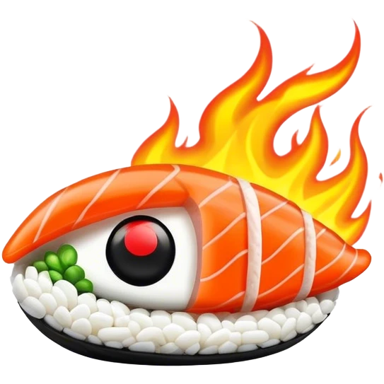 Sushi Fußball Feuer  emoji