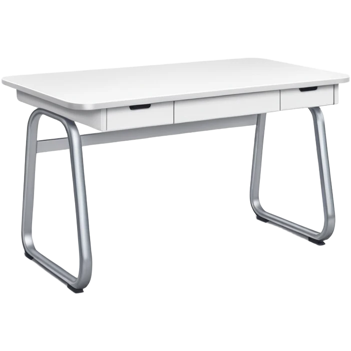 Long White empty desk table  emoji