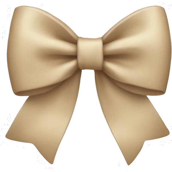 Beige bow  emoji