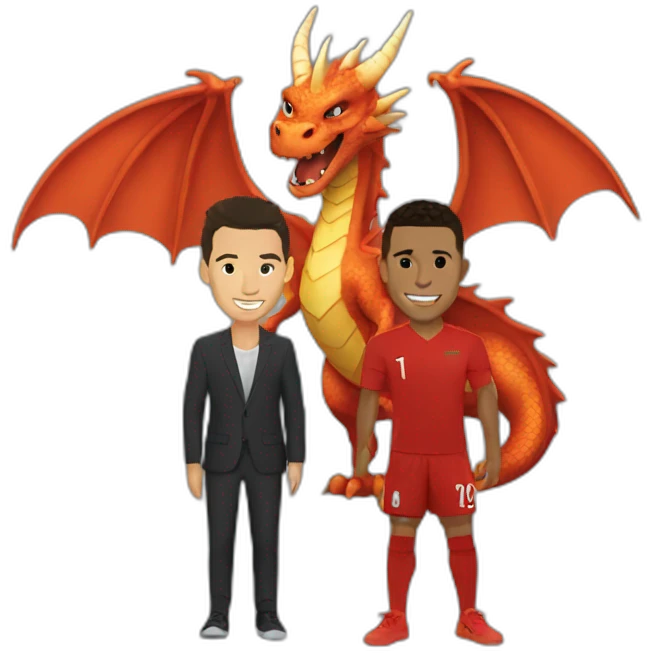 dragon meet Ronaldo  emoji