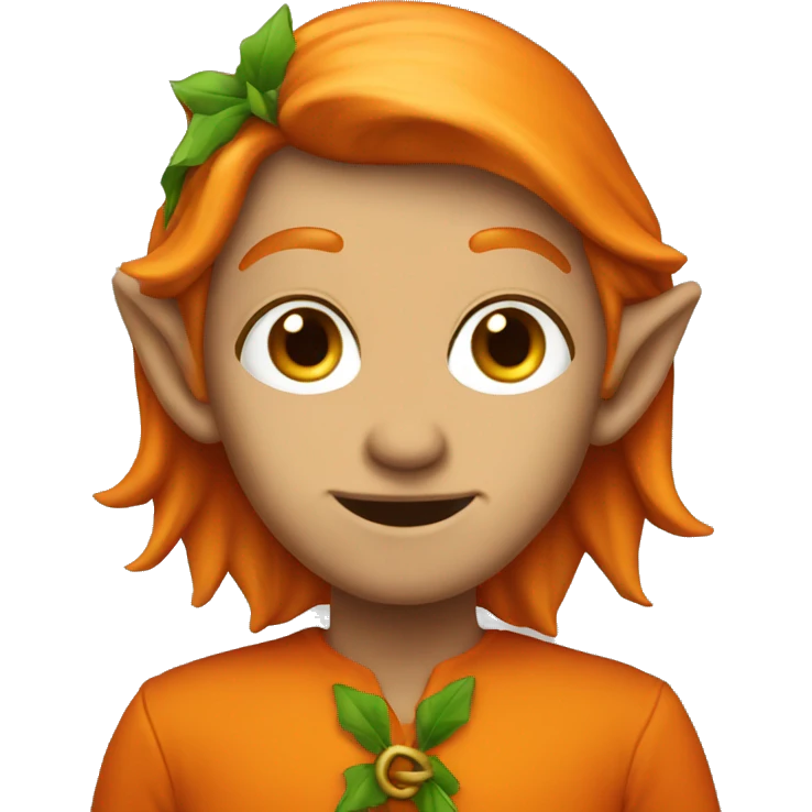 Un elf orange  emoji