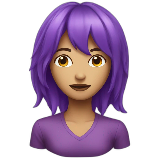 Œil humain violet emoji