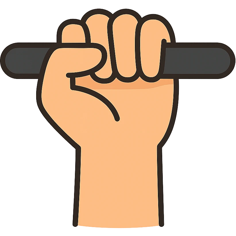 flat toon style hand gripping a handle emoji