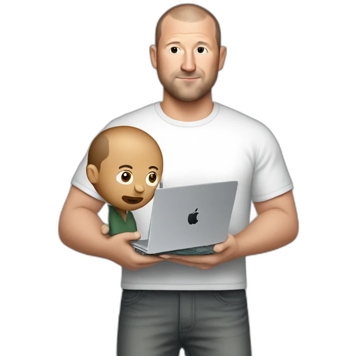 jony ive holding a macbook emoji