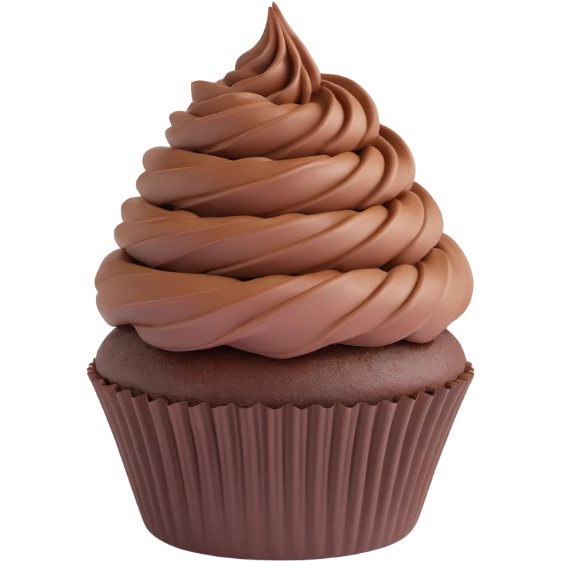 cupcake with chocolate icing emoji