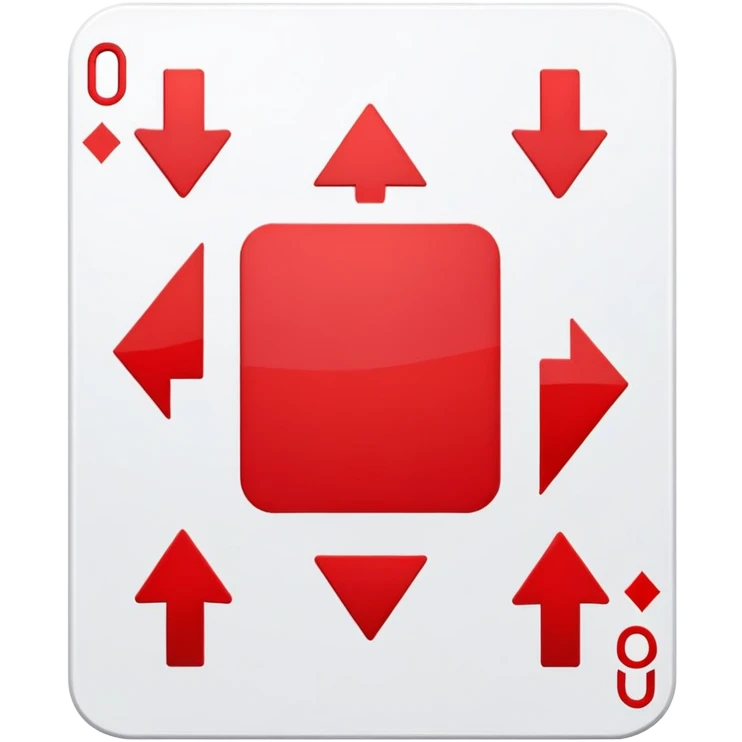 Red Uno reverse card with arrows emoji