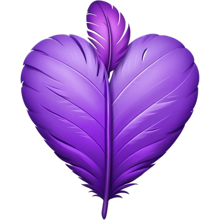 purple heart with a feather texture emoji