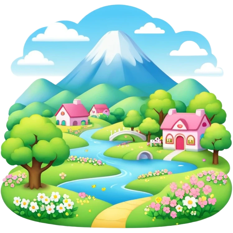 easter sanrio landscape  emoji