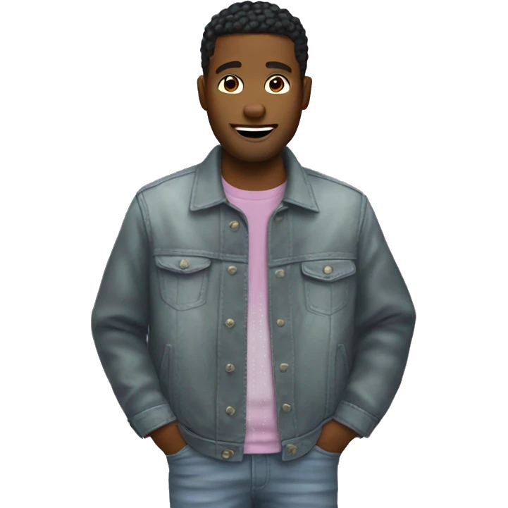 man with y2k fashion emoji