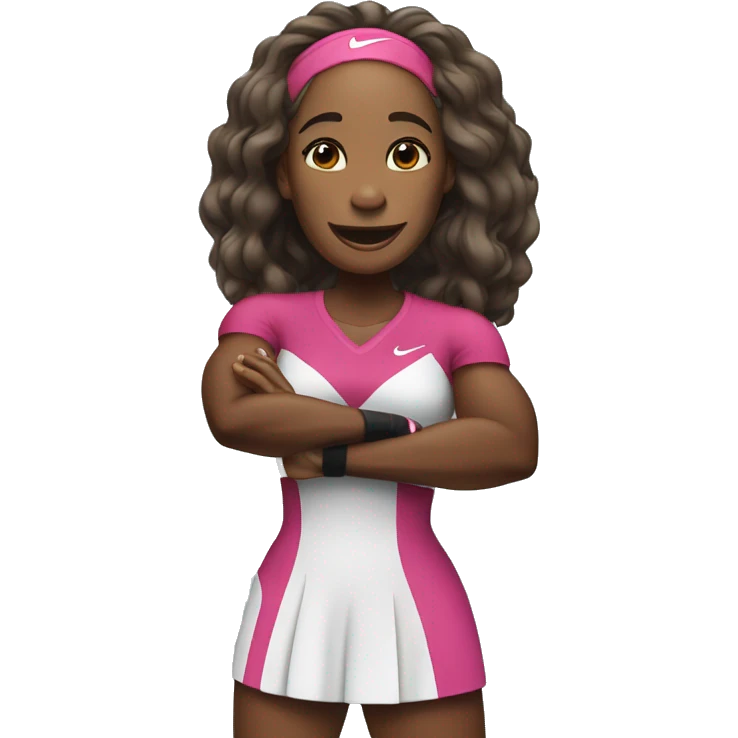 Serena Williams speaking on iphone emoji