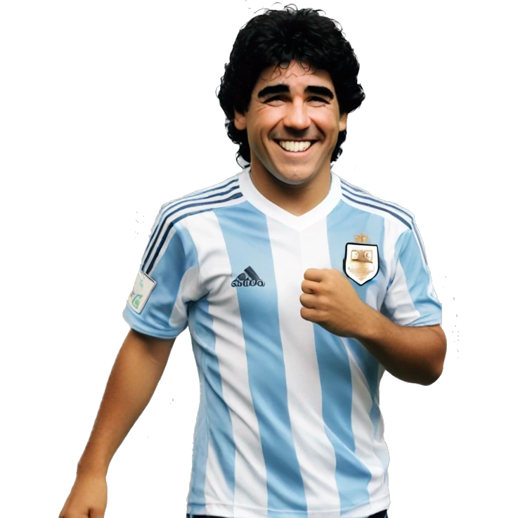 maradona argentina young smile emoji