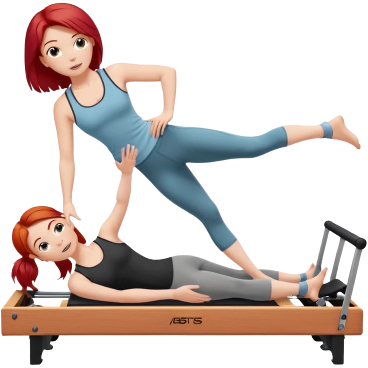 Pilates + red hair + white girl + reformer emoji