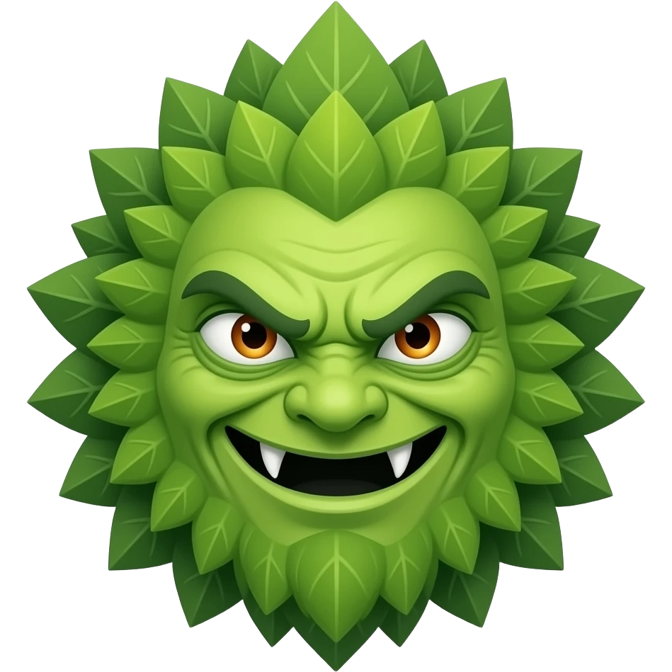 Evil Leafy emoji