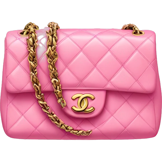 Chanel pink bag  emoji