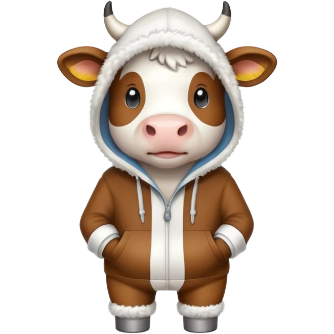 Cow with a hootie emoji