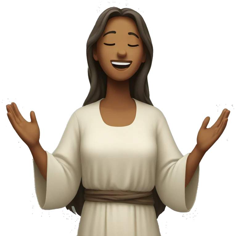 Women praising Jesus emoji