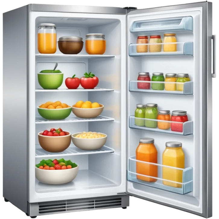 An opened Refrigerator  emoji