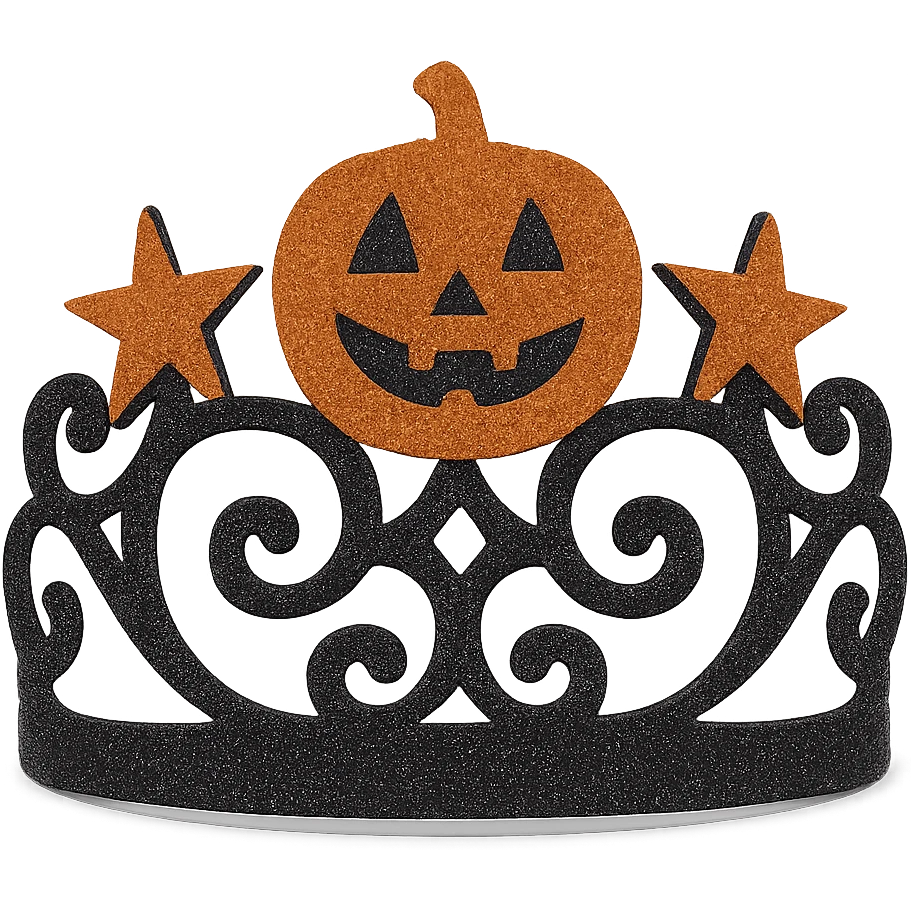 halloween crown, sparkly and trendy, remove background emoji