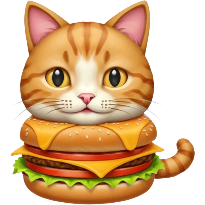 Cat eating burger  emoji