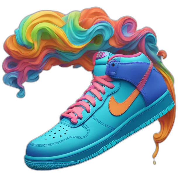 Psychedelic Nike swoosh emoji